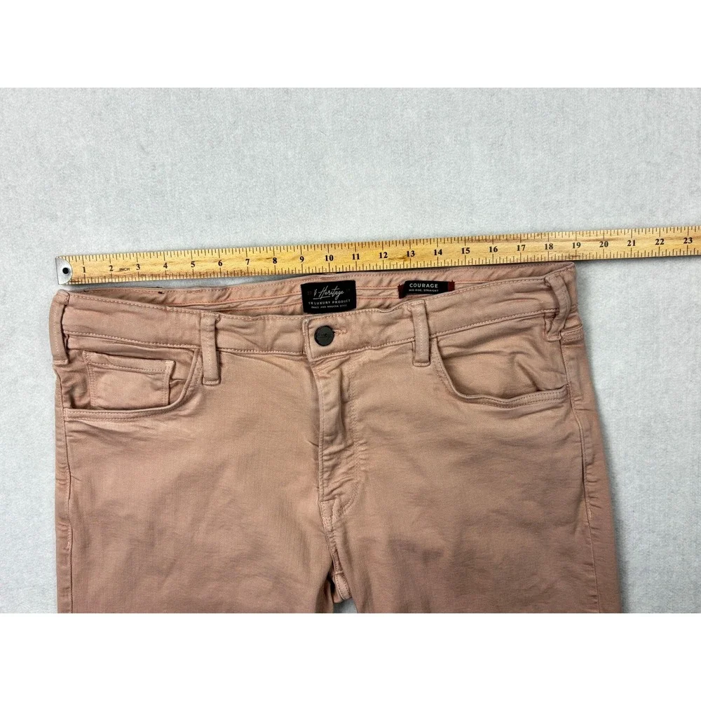 34 Heritage Courage‎ Mens 38x30 Tan Straight Leg Mid Rise Pants Rose Pink Khaki